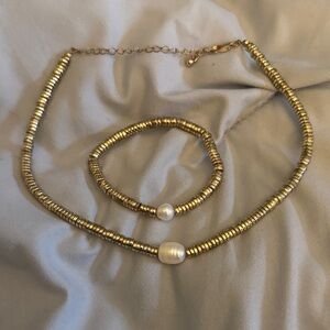PuraVida Gold and Pearl Jewelry Set